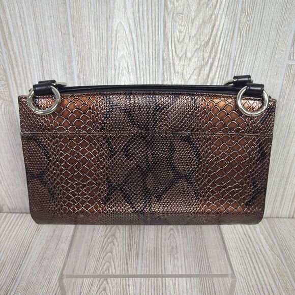 Miche Womens Jen Snake Python Print Shell Bag Purse Cover Copper Brown Black - Picture 4 of 5